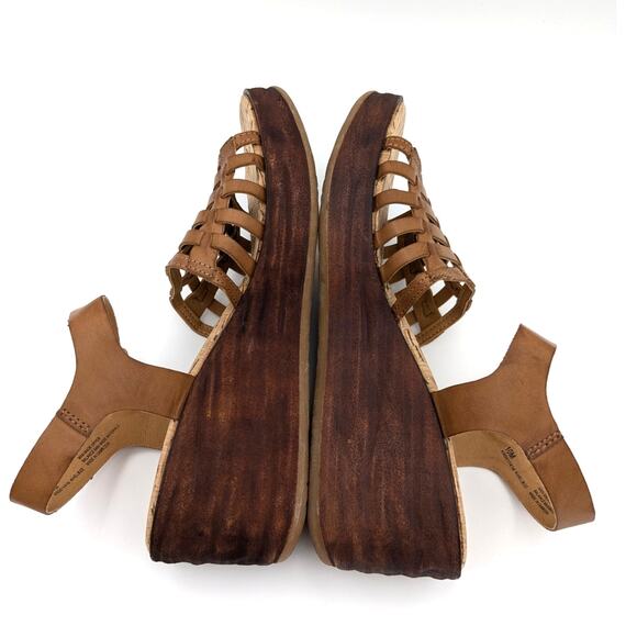 Korks Marley Platform Wedge Sandal Ankle Strap Women's Brown Size US10M EU41 - Picture 6 of 12